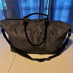 Victoria's Secret Sparkling Black Travel Bag